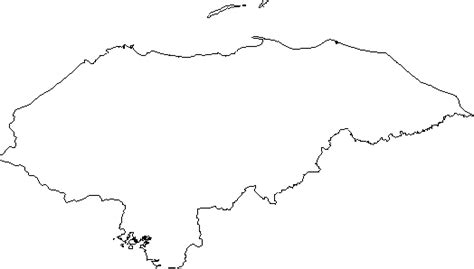 Blank Outline Map Of Honduras