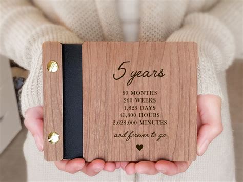 5th Anniversary Gift Five Years Wood Anniversary Gift for Him, for ...
