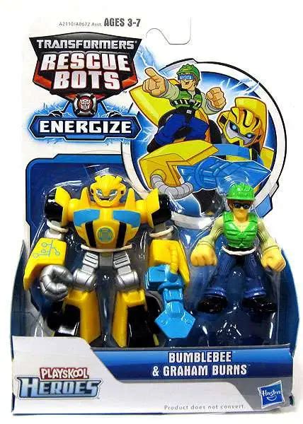 Transformers Playskool Heroes Rescue Bots Bumblebee Graham Burns Action ...