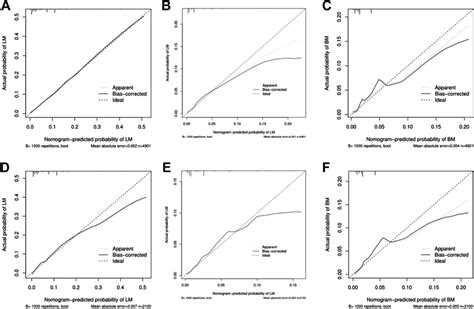 The Calibration Curves Of The Nomograms For Predicting Lung A Liver