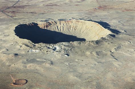 Barringer Meteor Crater Landscape Arizona Stock Photo - Download Image ...