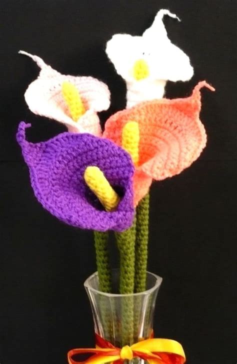 Flower Crochet Pattern Calla Lily Crochet Pattern Pdf Instant Etsy