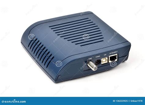 Coax cable modem stock image. Image of computer, communication - 136222925