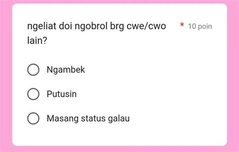 Link Ujian Bucin Docs Google Form Viral Di Tiktok Cari Tahu