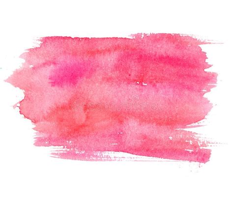 Pink Watercolor Stain On White Background