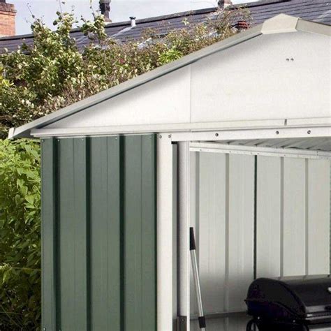 Yardmaster 8 X 7 Emerald Apex Metal Shed Pure Garden Buildings