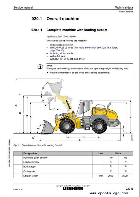 Liebherr L Wheel Loader Service Manual Pdf