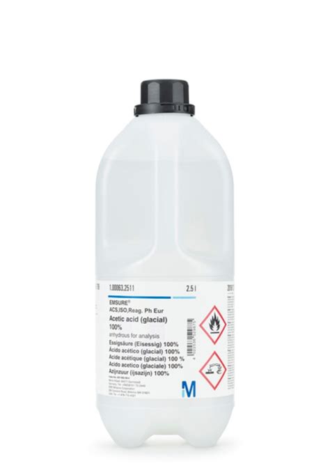 Acetic Acid 100 Glacial Anhydrous EMSURE MilliporeSigma Quantity