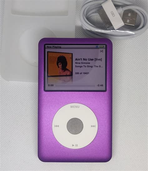 Apple Ipod Classic 7th Gen Purplewhitegrey 3000mah Battery Customised