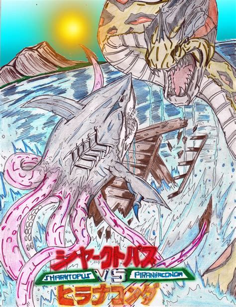 Sharktopus vs Piranhaconda Poster (Colored) by AVGK04 on DeviantArt