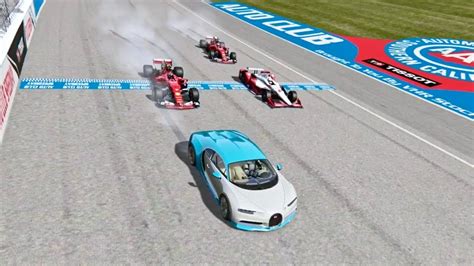 Bugatti Chiron Vs Ferrari F1 2017 Vs Indy Car Oval Track YouTube