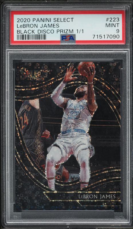 2020 Select Courtside Black Disco Prizm Lebron James 1 1 223 PSA 9 MINT