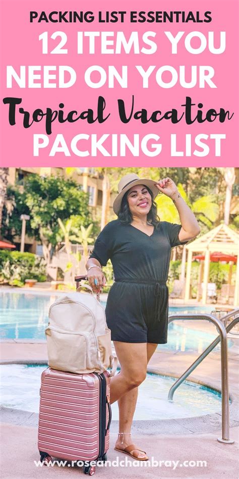 12 Items You Need On Your Tropical Vacation Packing List Packing List For Vacation Vacation