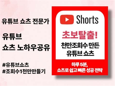 유튜브 쇼츠 조회수 1000만 초보자 가이드 크몽