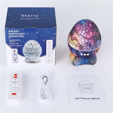 Star Projector Dinosaur Egg Galaxy Projector For Bedroom Remote Control