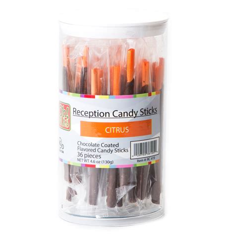 Orange Reception Candy Sticks - Chocolate Citrus • Reception Candy ...