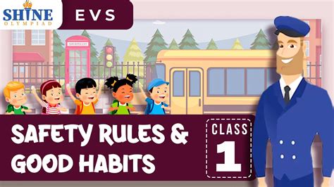 Evs Class 1 Safety Rules For Kids Traffic Rules Good Habits For