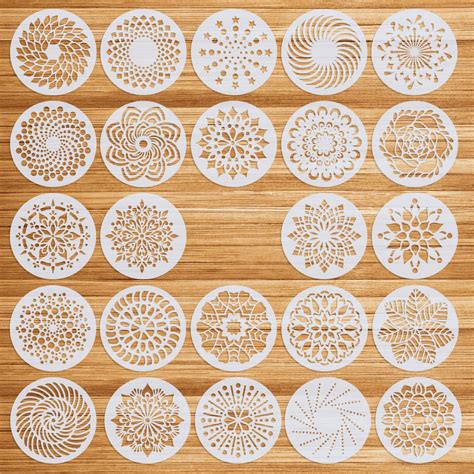 Ootsr Stk Mandala Schablonen Set Cm Zeichnung Malschablonen Diy