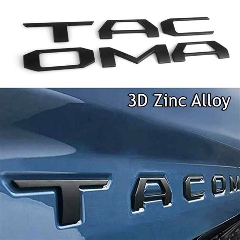 3D Raised Zinc Alloy Tailgate Insert Emblem Letters Fit For Toyota