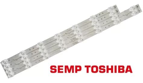 Kit 4 Barras Led Original Semp Toshiba Tcl 55p65 55p65us Parcelamento