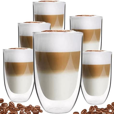 Luxe Latte Macchiato Glazen Dubbelwandig Dubbelwandige Koffieglazen