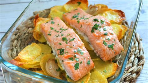 Salmón al horno con patatas Anna Recetas Fáciles