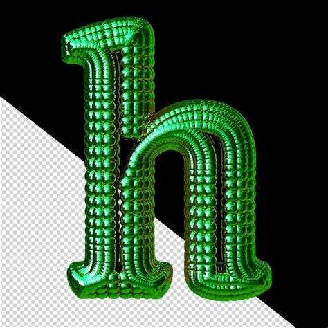 Premium Psd Symbol Made Of Green Spheres Letter H