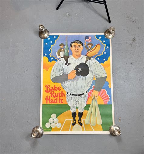 Vintage Babe Ruth Had It Poster Union Camp Advertisement John