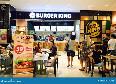 Interior Del Restaurante De Burger King Fotograf A Editorial Imagen