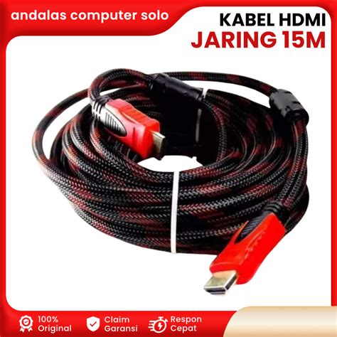 Jual Kabel HDMI To HDMI High Speed 15 Meter Jaring 1080P HDMI 15M SERAT