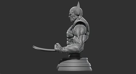 3d Printed Wolverine Bust From Marvel 3d Print Stl File By