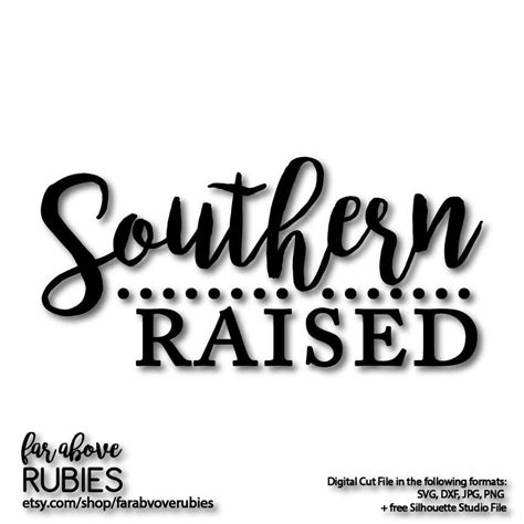 Southern Raised With Dots Svg Eps Dxf Png  Digital Cut File