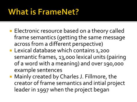 verbnet framenet powerpoint    id