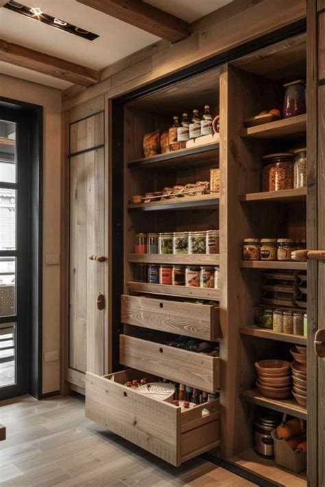 Storage Reimagined in 29 Modern Pantries Featuring Rustic Elements