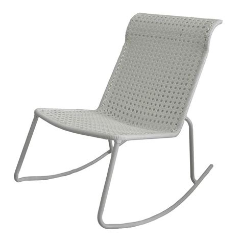 Garden Treasures Jewel Point White Steel Stackable Patio Rocking Chair