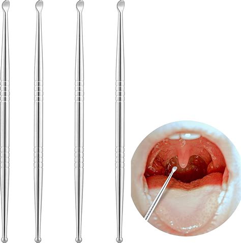 Amazon.com: Nuanchu 4 Pieces Stainless Steel Tonsil Stone Removal Pick ...