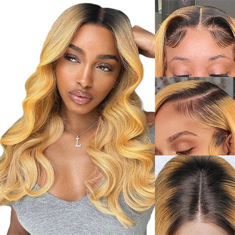 Amazon Faba Honey Blonde Lace Front Wigs Human Hair Inch X