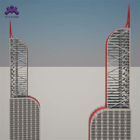 Futuristic Sci-Fi Skyscraper 05 3D model | CGTrader