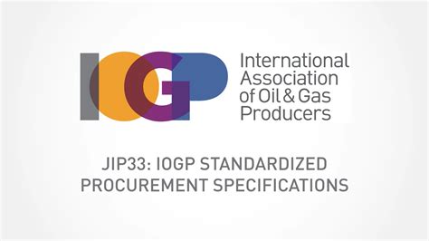 Iogp Jip33 Quality Requirements Specification Qrs Video