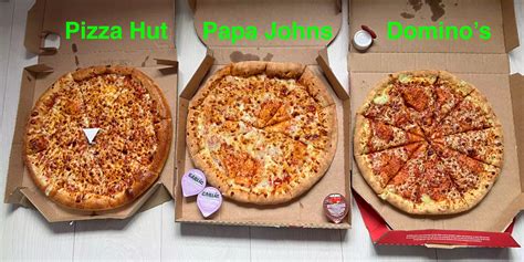 I Ordered The Same Meal From Papa Johns Dominos And Pizza Hut They