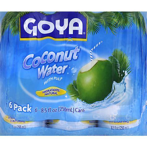 Goya Coconut Water Six Pack Hispanic Foodtown