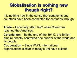 Globalisation Year Ppt