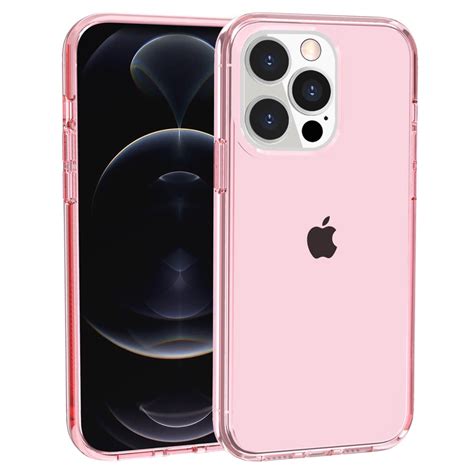 Hard PC Soft TPU Deksel Til IPhone 14 Pro Max Transparent Pink