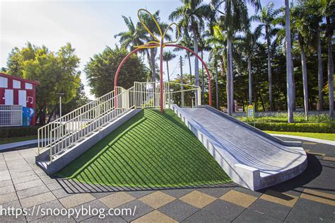 【彰化親子景點】玄璣公園特色遊戲場｜彰化北斗特色公園～土丘溜滑梯攀爬架、旋轉盤和鞦韆，小巧公園大大放電 史努比遊樂園