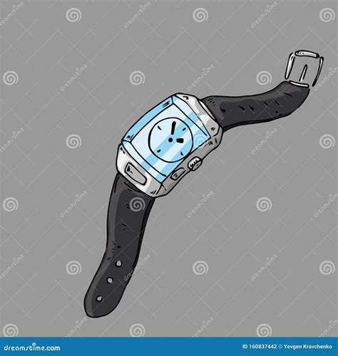 Silver Watch Icon Vector Illustration Of A Wristwatch With Arrows