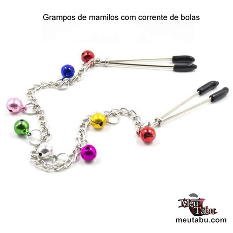 Grampos De Mamilos Corrente De Bolas