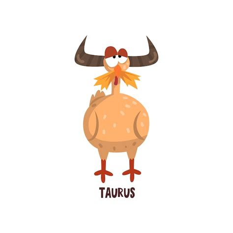 Premium Vector Taurus Zodiac Sign Funny Chick Character Horoscope