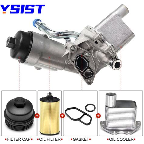 Engine Oil Cooler Filter Housing Assembly Adapter With Gaskets For 1 4l Turbo Chevrolet Cruze