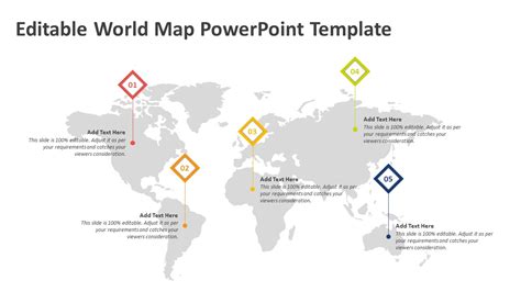 Editable World Map Powerpoint Template World Map Ppt