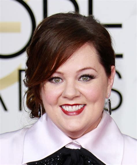 Melissa Mccarthy Medium Wavy Formal Updo Hairstyle With Side Swept